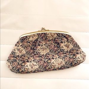 Vintage floral clutch